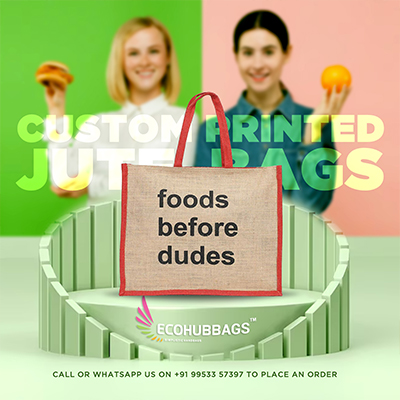 Jute Printed Bags - Ecohub Bags